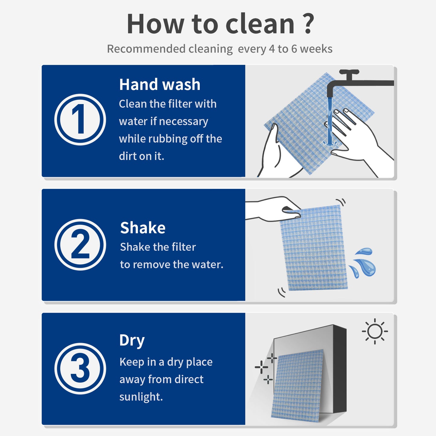 Originallife Washable Reusable HVAC | AC | Air Conditioner | Furnace Air Filter Replacement 10x20x1 MERV 8, 2-pack
