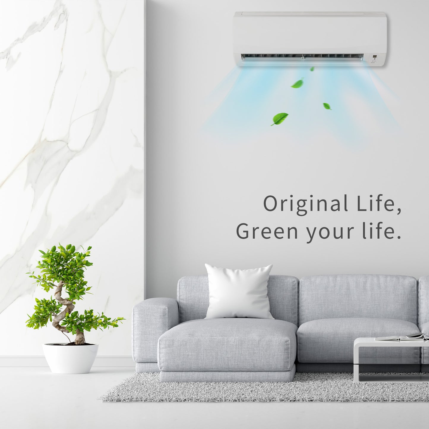 Originallife Green Eco Mat DIY Air-Conditioning A/C Filter - Washable Reusable Extra Protection Against Bacteria, Mold, Odors (Green) (57X115 cm)