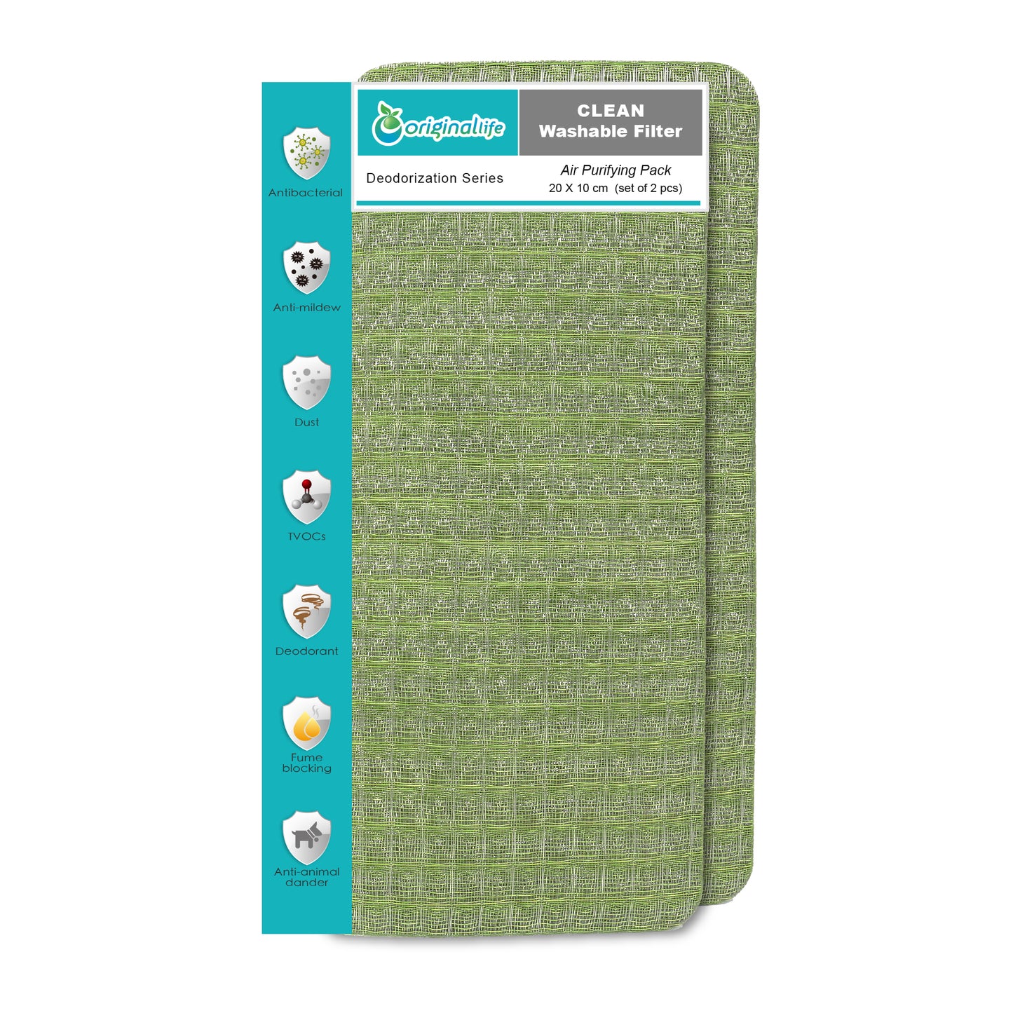Originallife Air Purifying Pack Washable Lightweight Size Non-toxic Material 2pcs