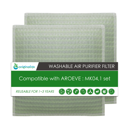 Original Life Washable Reusable Replacement Filter for Air Purifier AROEVE : MK04