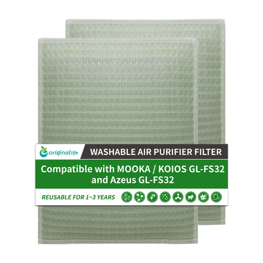 Originallife Washable Reusable Air Purifier Filter Replacement Filter for MOOKA GL-FS32 ,1set